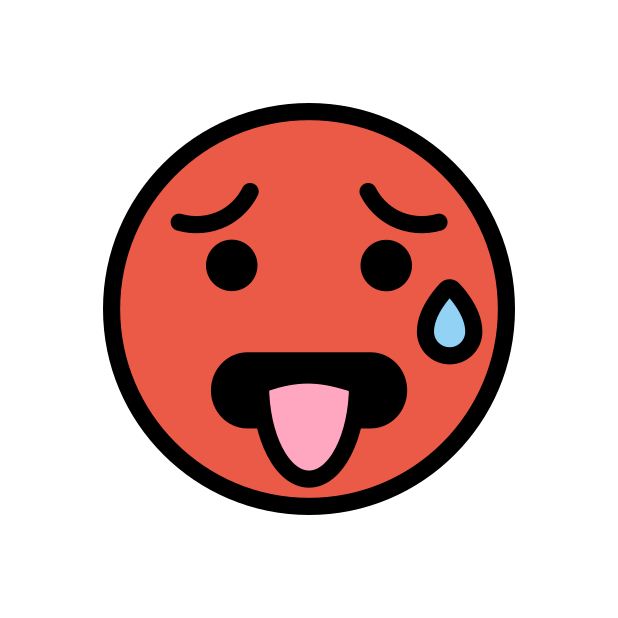 hot face transparent PNG icon, color version, 618 by 618 pixels