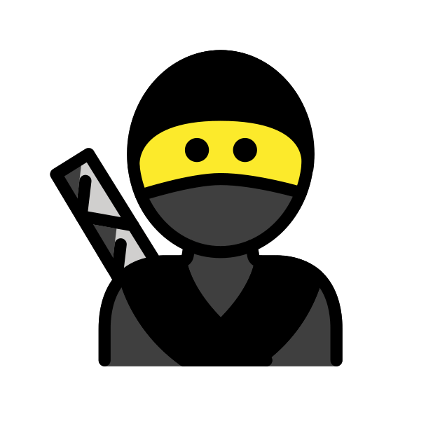 ninja transparent PNG icon, color version, 618 by 618 pixels