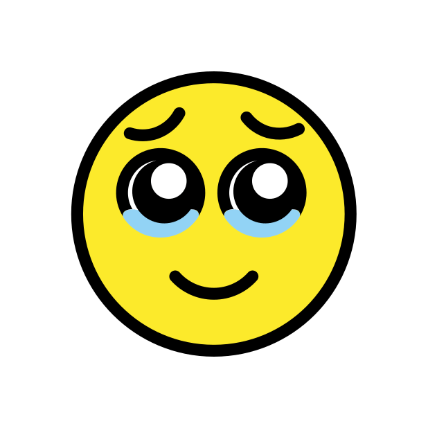 face holding back tears transparent PNG icon, color version, 618 by 618 pixels