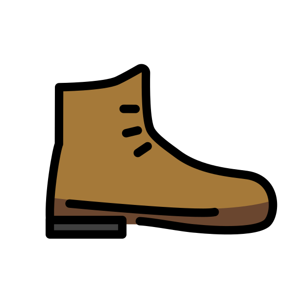 hiking boot transparent PNG icon, color version, 618 by 618 pixels