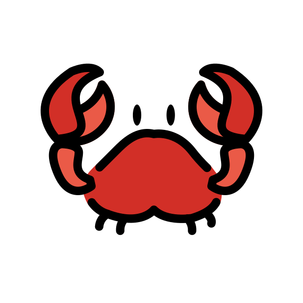 crab transparent PNG icon, color version, 618 by 618 pixels