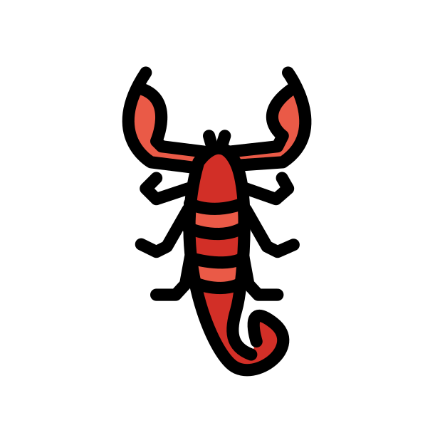 scorpion transparent PNG icon, color version, 618 by 618 pixels