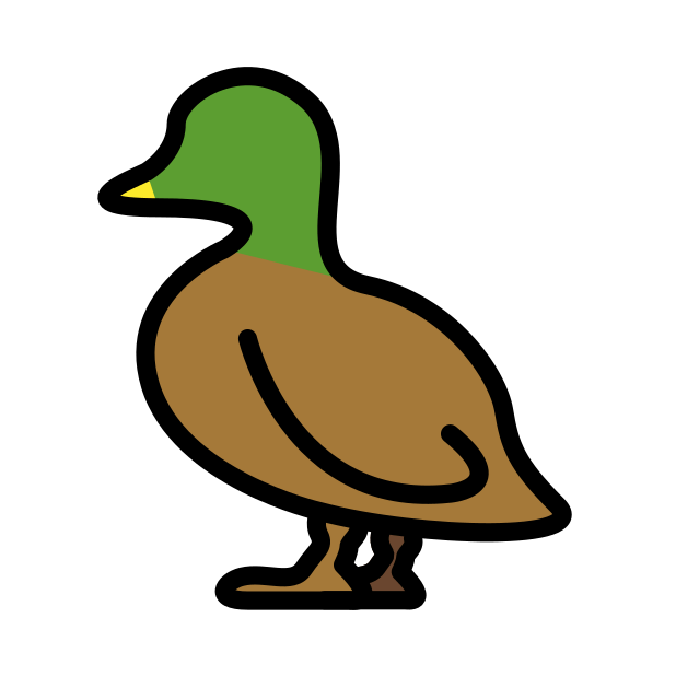 duck transparent PNG icon, color version, 618 by 618 pixels