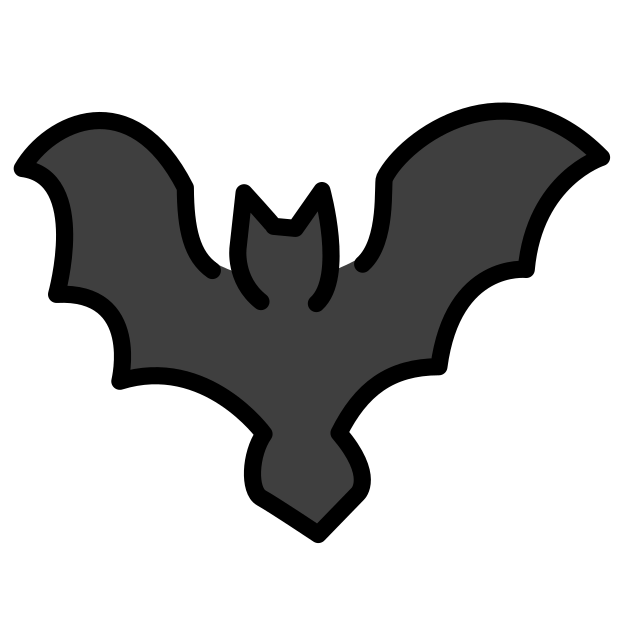 bat transparent PNG icon, color version, 618 by 618 pixels