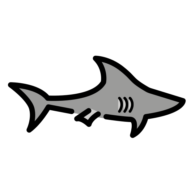shark transparent PNG icon, color version, 618 by 618 pixels