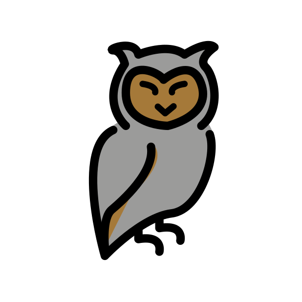 owl transparent PNG icon, color version, 618 by 618 pixels