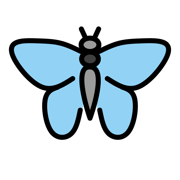 butterfly transparent PNG icon, color version, 618 by 618 pixels