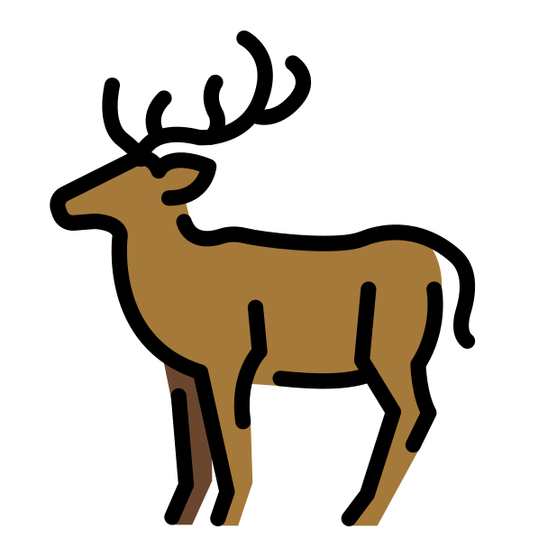 deer transparent PNG icon, color version, 618 by 618 pixels