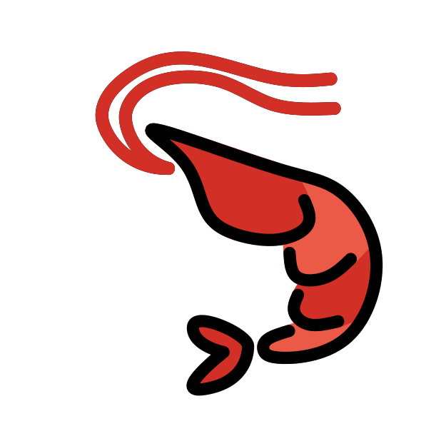 shrimp transparent PNG icon, color version, 618 by 618 pixels