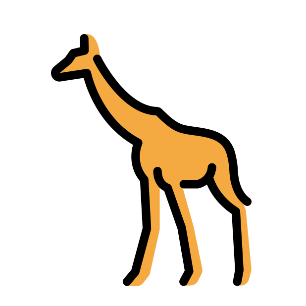 giraffe transparent PNG icon, color version, 618 by 618 pixels