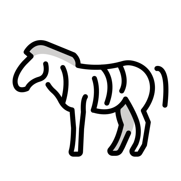 zebra transparent PNG icon, color version, 618 by 618 pixels