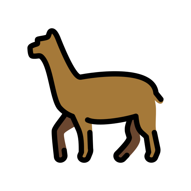llama transparent PNG icon, color version, 618 by 618 pixels