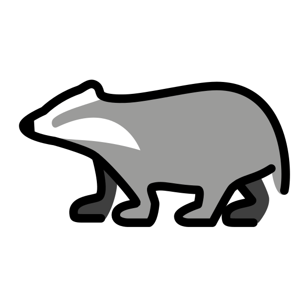 badger transparent PNG icon, color version, 618 by 618 pixels