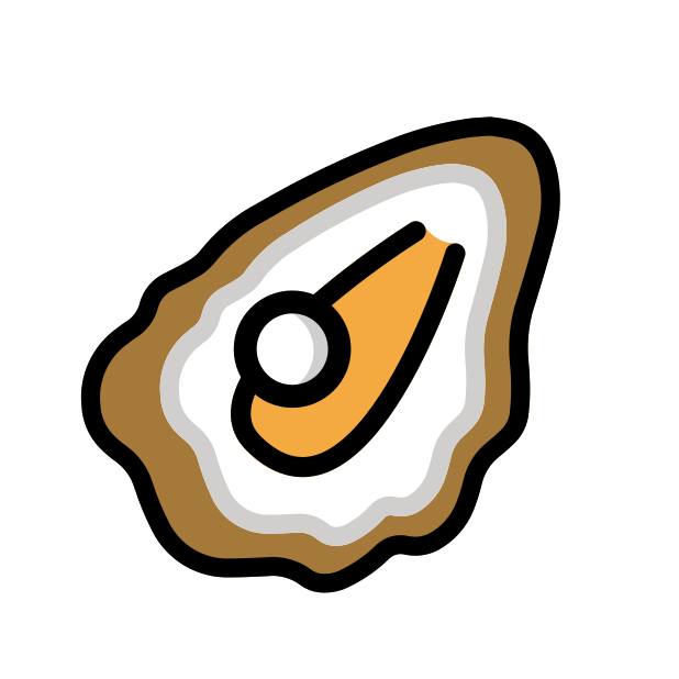 oyster transparent PNG icon, color version, 618 by 618 pixels