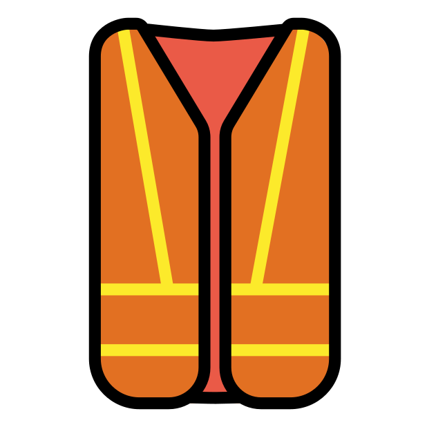 safety vest transparent PNG icon, color version, 618 by 618 pixels