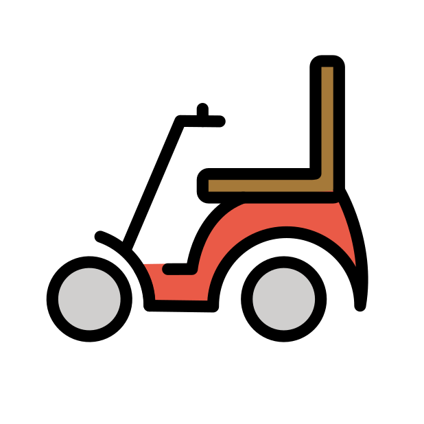 motorized wheelchair transparent PNG icon, color version, 618 by 618 pixels