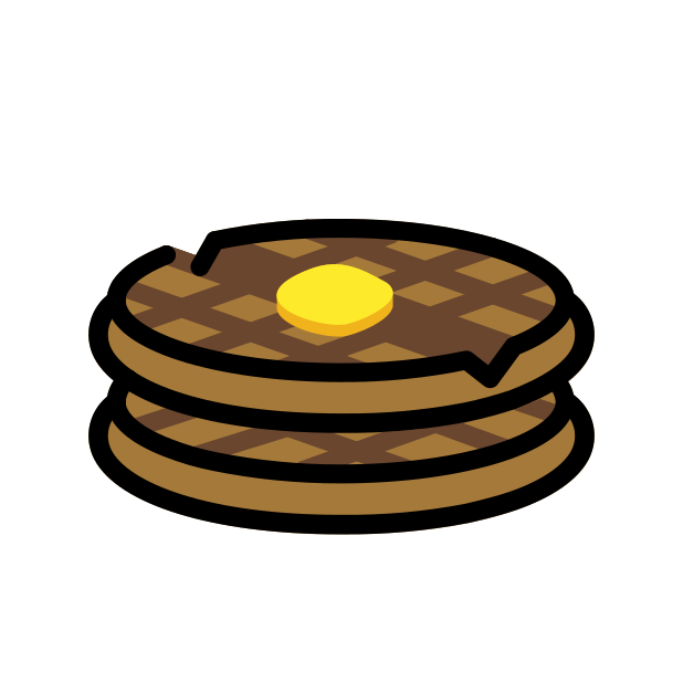 waffle transparent PNG icon, color version, 618 by 618 pixels