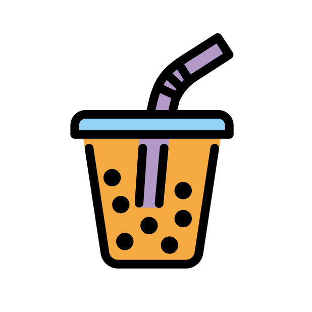 bubble tea transparent PNG icon, color version, 618 by 618 pixels