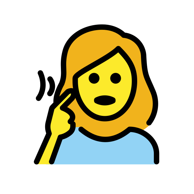 deaf woman transparent PNG icon, color version, 618 by 618 pixels