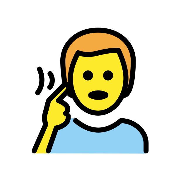deaf man transparent PNG icon, color version, 618 by 618 pixels