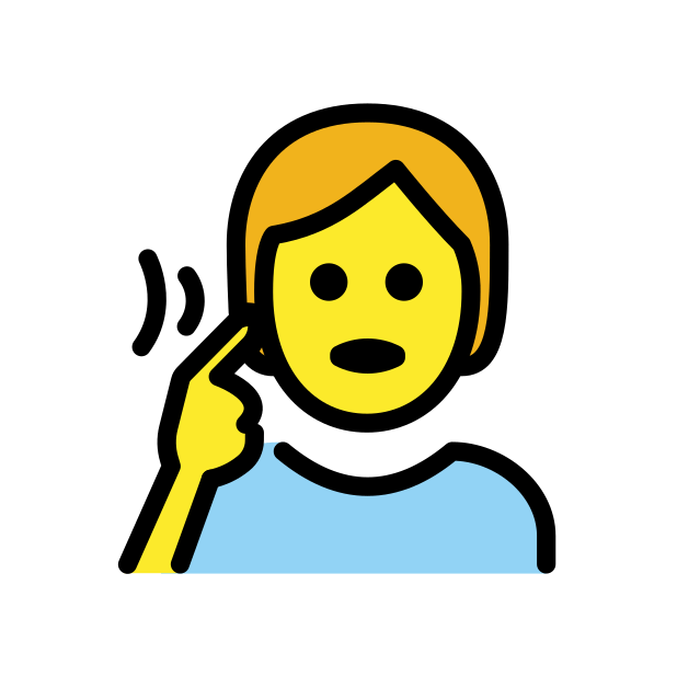 deaf person transparent PNG icon, color version, 618 by 618 pixels
