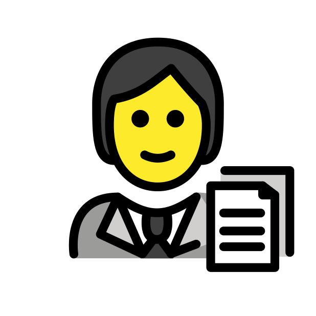office worker transparent PNG icon, color version, 618 by 618 pixels