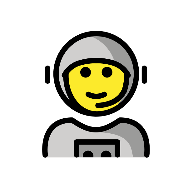 astronaut transparent PNG icon, color version, 618 by 618 pixels