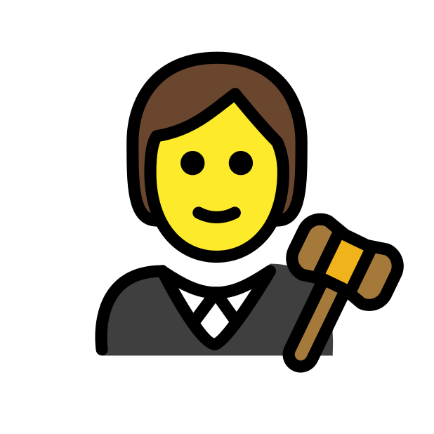 judge transparent PNG icon, color version, 618 by 618 pixels