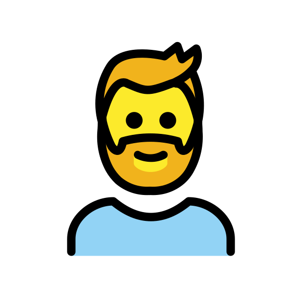 man: beard transparent PNG icon, color version, 618 by 618 pixels