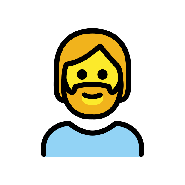 person: beard transparent PNG icon, color version, 618 by 618 pixels