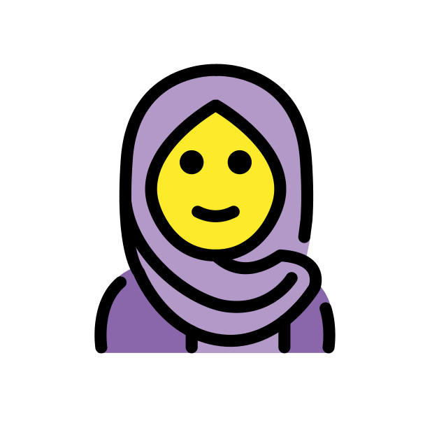 woman with headscarf transparent PNG icon, color version, 618 by 618 pixels