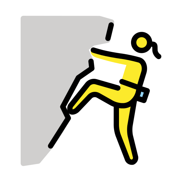 woman climbing transparent PNG icon, color version, 618 by 618 pixels