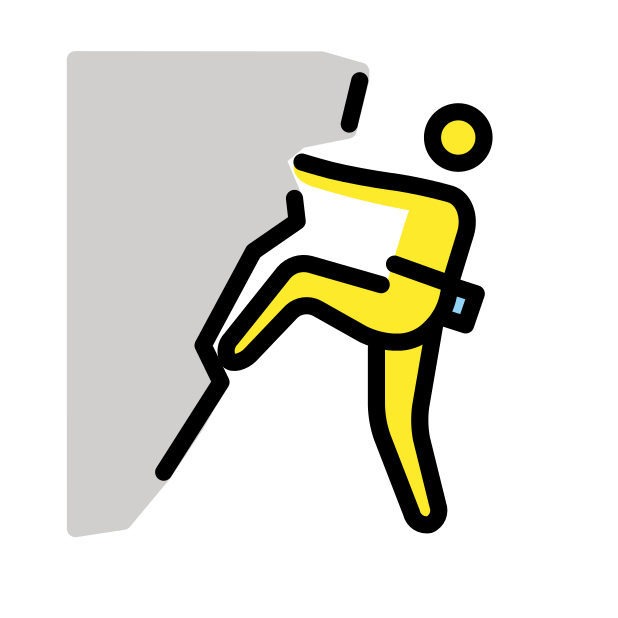 man climbing transparent PNG icon, color version, 618 by 618 pixels