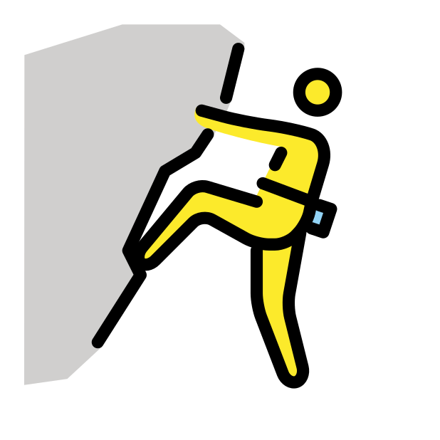 person climbing transparent PNG icon, color version, 618 by 618 pixels