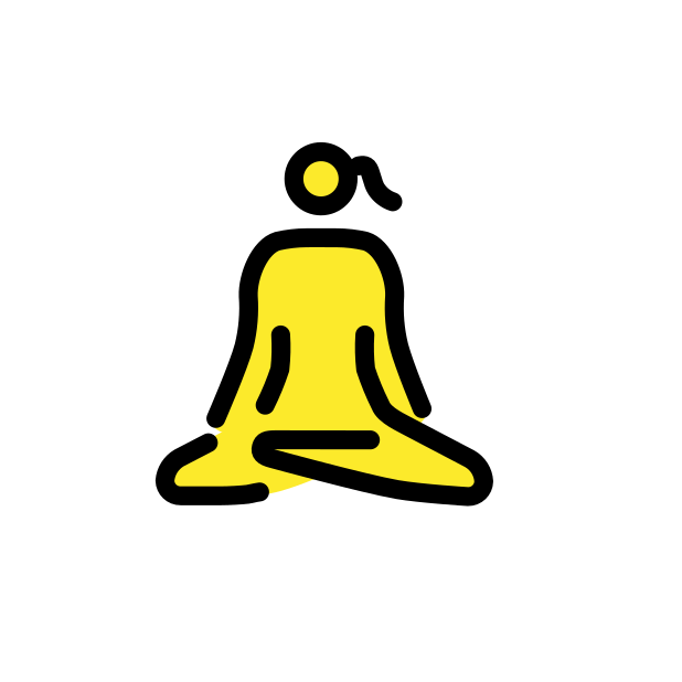woman in lotus position transparent PNG icon, color version, 618 by 618 pixels