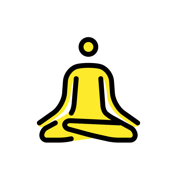 person in lotus position transparent PNG icon, color version, 618 by 618 pixels