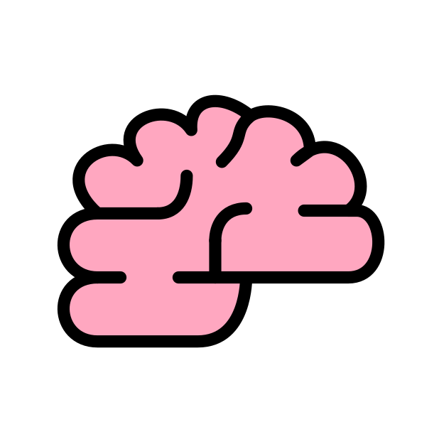 brain transparent PNG icon, color version, 618 by 618 pixels