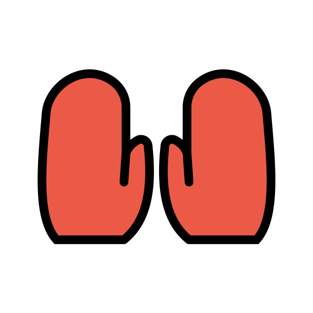 gloves transparent PNG icon, color version, 618 by 618 pixels