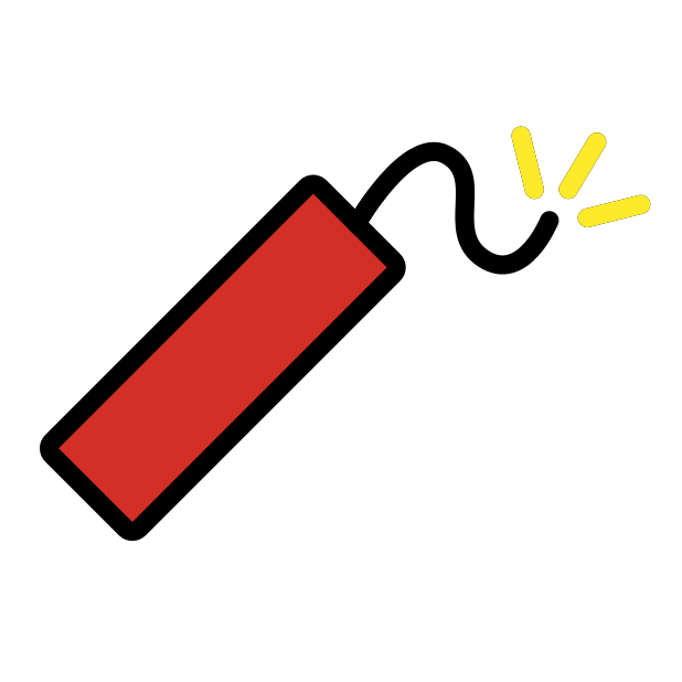 firecracker transparent PNG icon, color version, 618 by 618 pixels