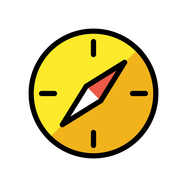 compass transparent PNG icon, color version, 618 by 618 pixels