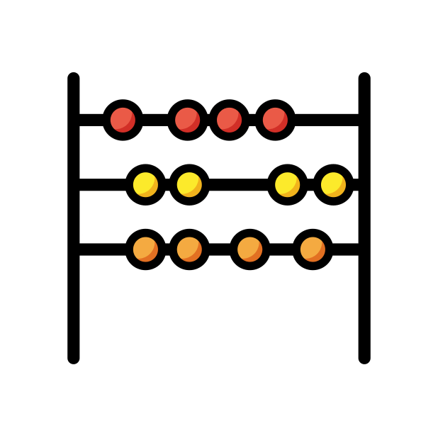 abacus transparent PNG icon, color version, 618 by 618 pixels