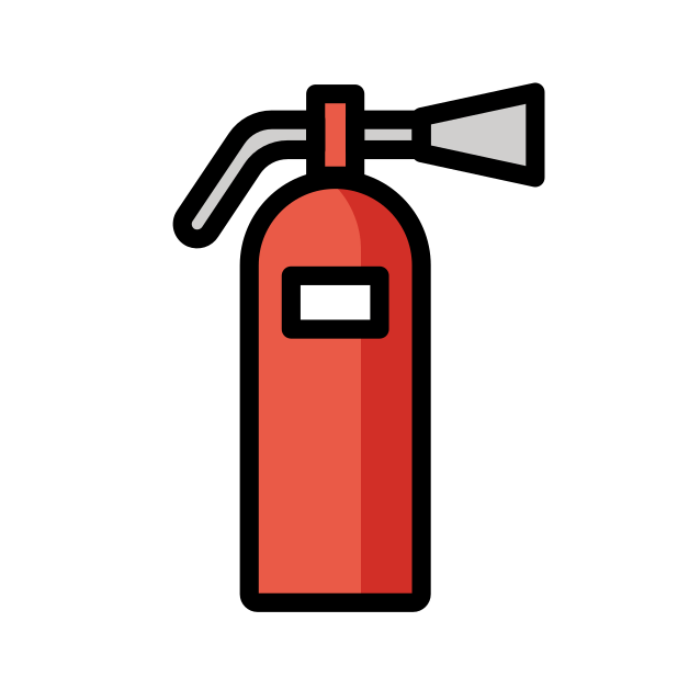fire extinguisher transparent PNG icon, color version, 618 by 618 pixels