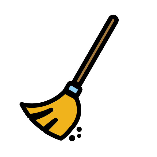 broom transparent PNG icon, color version, 618 by 618 pixels