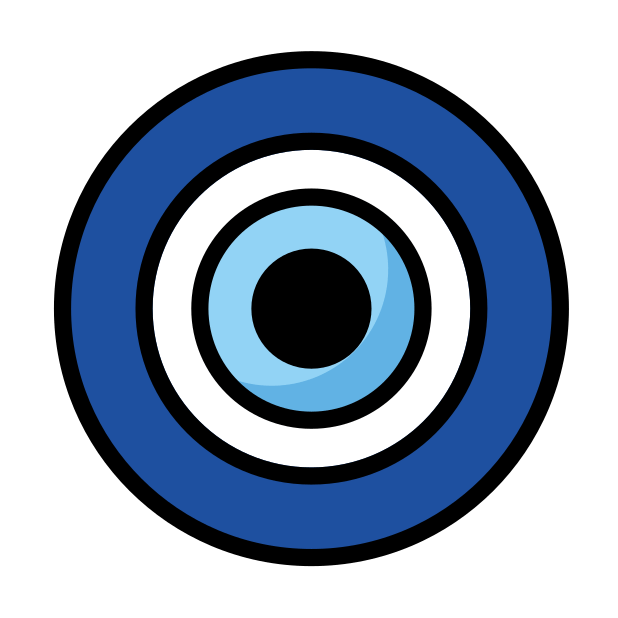 nazar amulet transparent PNG icon, color version, 618 by 618 pixels
