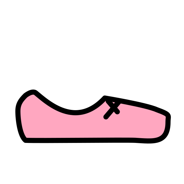 ballet shoes transparent PNG icon, color version, 618 by 618 pixels