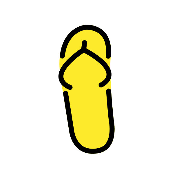 thong sandal transparent PNG icon, color version, 618 by 618 pixels