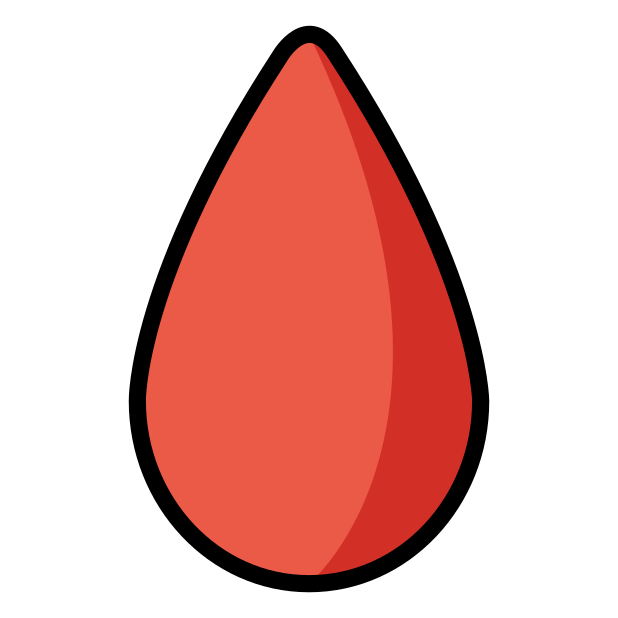 drop of blood transparent PNG icon, color version, 618 by 618 pixels