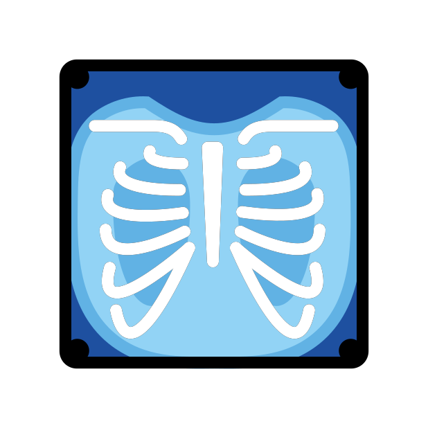x-ray transparent PNG icon, color version, 618 by 618 pixels