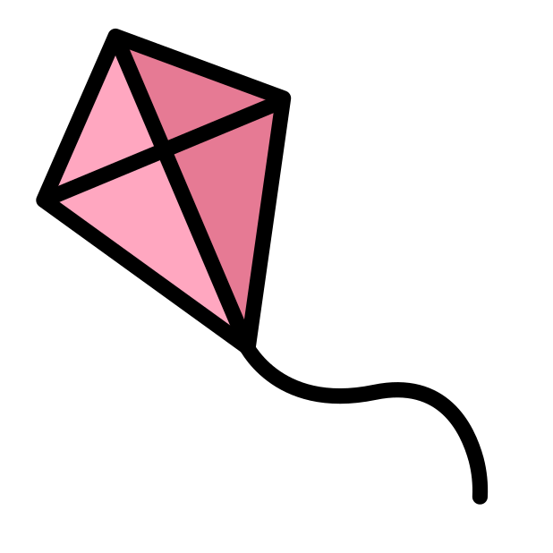 kite transparent PNG icon, color version, 618 by 618 pixels