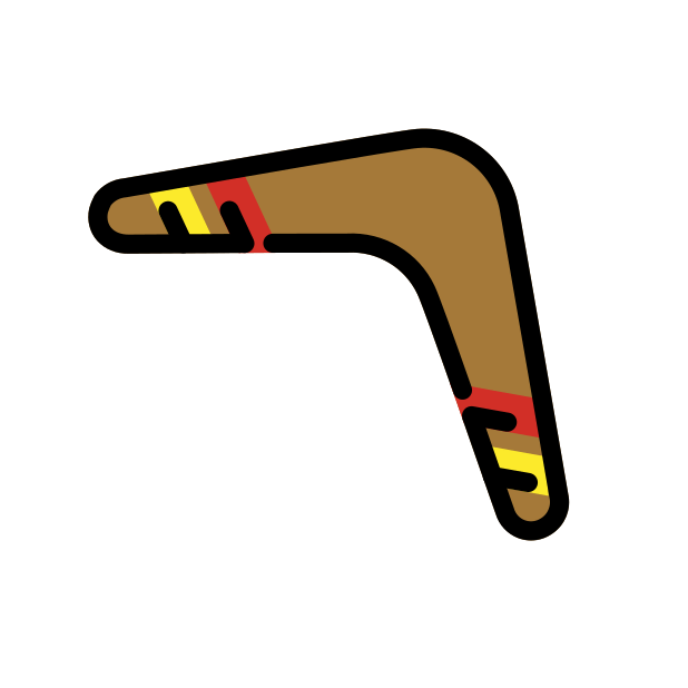 boomerang transparent PNG icon, color version, 618 by 618 pixels